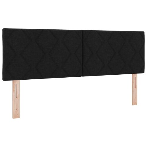 Boxspring krevet s madracem Crna 140 x 200 cm Tkanina - Crna 140 x 200 cm Dizajn s rombovima Cijena