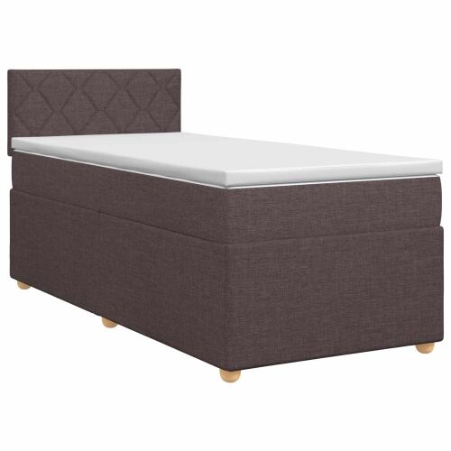 Boxspring krevet s madracem Tamno smeđa 80 x 200 cm Tkanina - Tamno smeđa 80 x 200 cm Dizajn s rombovima Cijena