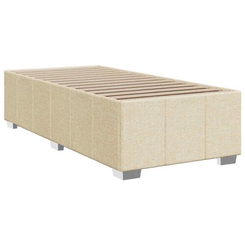 Boxspring krevet s madracem Krem 100 x 200 cm Tkanina - Krem 100 x 200 cm Dizajn s rombovima Cijena