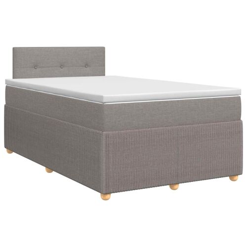 Boxspring krevet s madracem Sivosmeđa 120 x 200 cm Tkanina - Sivosmeđa 120 x 200 cm Prošiveno gumbima Cijena