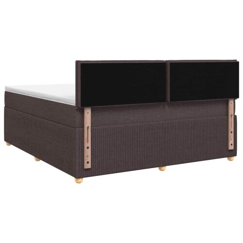 Boxspring krevet s madracem Tamno smeđa 140 x 190 cm Tkanina - Tamno smeđa 140 x 190 cm Dizajn s rombovima Cijena