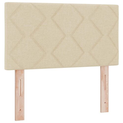 Krevet s box springom, madracem i LED-om Krem 120 x 190 cm - Krem 120 x 190 cm Dizajn s rombovima Cijena