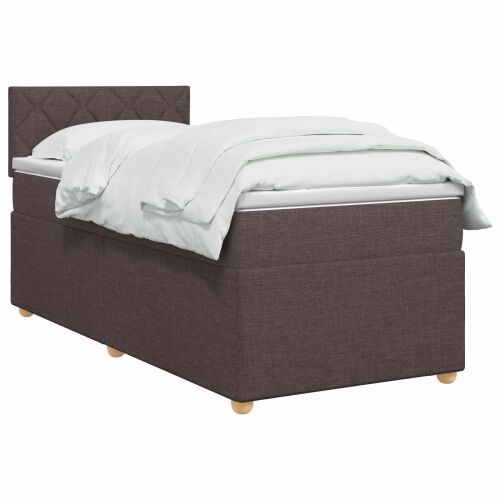 Boxspring krevet s madracem Tamno smeđa 80 x 200 cm Tkanina - Tamno smeđa 80 x 200 cm Dizajn s rombovima Cijena
