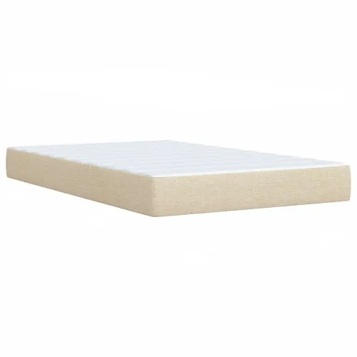 Boxspring krevet s madracem Krem 120 x 200 cm Tkanina - Krem 120 x 200 cm Dizajn s rombovima Cijena