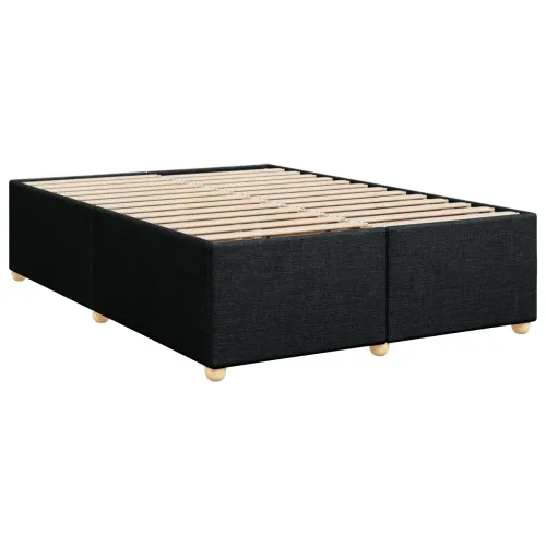 Boxspring krevet s madracem Crna 140 x 190 cm Tkanina - Crna 140 x 190 cm Dizajn s rombovima Cijena
