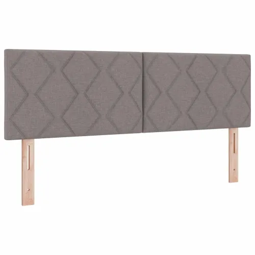 Boxspring krevet s madracem Sivosmeđa 140 x 200 cm Tkanina - Sivosmeđa 140 x 200 cm Dizajn s rombovima Cijena