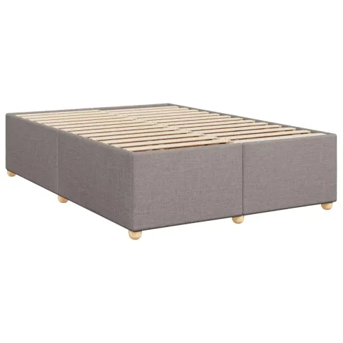 Boxspring krevet s madracem Sivosmeđa 160 x 200 cm Tkanina - Sivosmeđa 160 x 200 cm Dizajn s rombovima Cijena