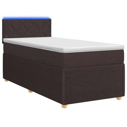 Boxspring krevet s madracem Tamno smeđa 80 x 200 cm Tkanina - Tamno smeđa 80 x 200 cm Dizajn s rombovima Cijena