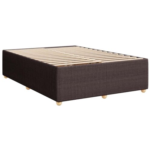 Boxspring krevet s madracem Tamno smeđa 140 x 190 cm Tkanina - Tamno smeđa 140 x 190 cm Dizajn s rombovima Cijena