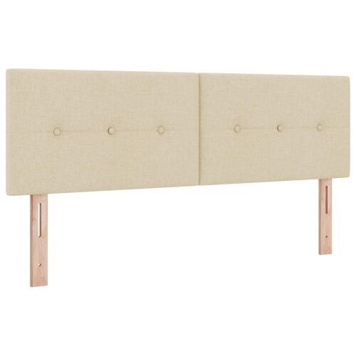Boxspring krevet s madracem Krem 160 x 200 cm Tkanina - Krem 160 x 200 cm Prošiveno gumbima Cijena