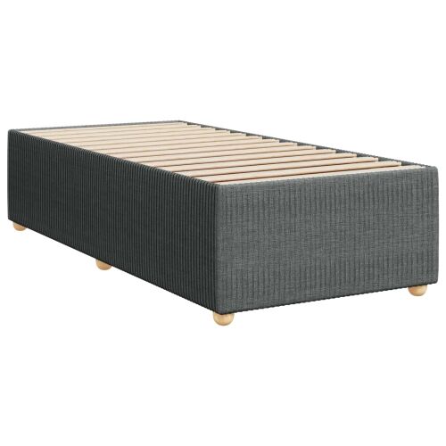 Boxspring krevet s madracem Tamnosiva 90 x 190 cm Tkanina - Tamnosiva 90 x 190 cm Prošiveno gumbima Cijena