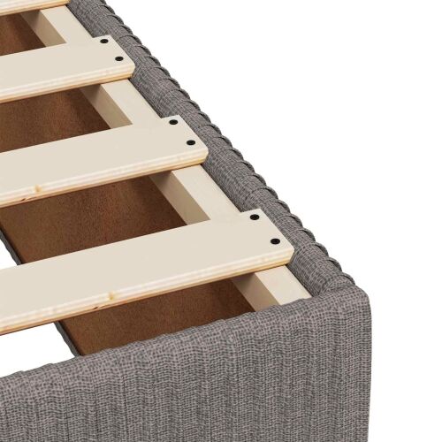 Boxspring krevet s madracem Sivosmeđa 140 x 200 cm Tkanina - Sivosmeđa 140 x 200 cm Dizajn s rombovima Cijena