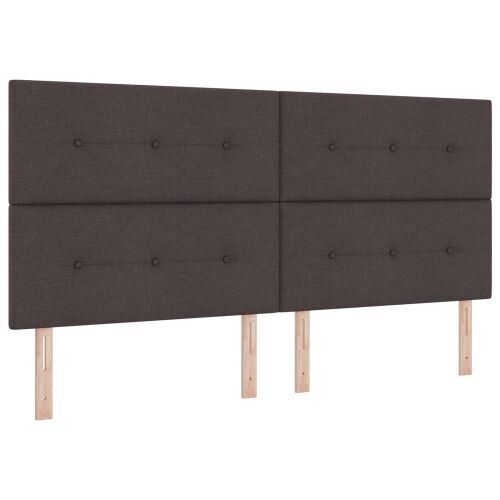 Boxspring krevet s madracem Tamno smeđa 200 x 200 cm Tkanina - Tamno smeđa 200 x 200 cm Prošiveno gumbima Cijena
