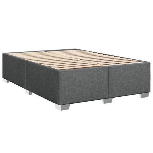 Boxspring krevet s madracem Tamnosiva 140 x 200 cm Tkanina - Tamnosiva 140 x 200 cm Dizajn s rombovima Cijena