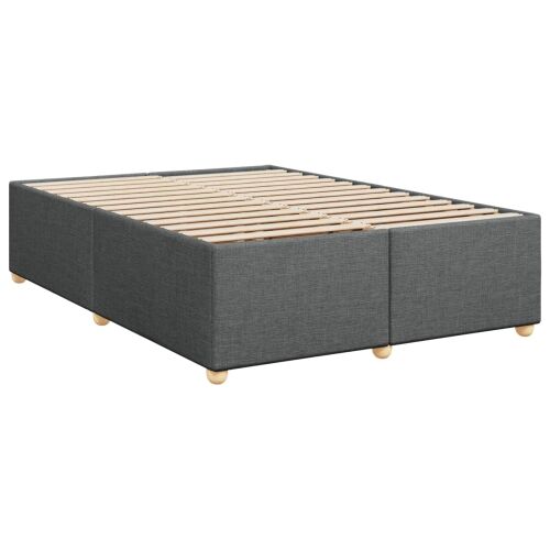 Boxspring krevet s madracem Tamnosiva 140 x 190 cm Tkanina - Tamnosiva 140 x 190 cm Dizajn s rombovima Cijena