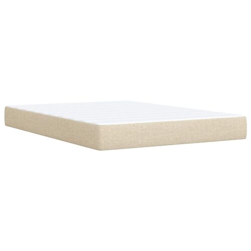 Boxspring krevet s madracem Krem 160 x 200 cm Tkanina - Krem 160 x 200 cm Prošiveno gumbima Cijena