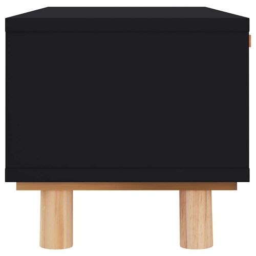 Stolić za kavu crni 80x40x30 cm konstruirano drvo i borovina - Crna 1 Crna Cijena