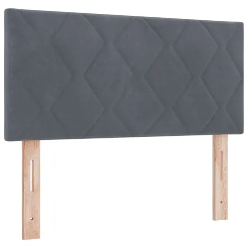 Podesivi krevet s madracem Tamnosiva 120 x 190 cm Baršun - Tamnosiva 120 x 190 cm Dizajn s rombovima Cijena