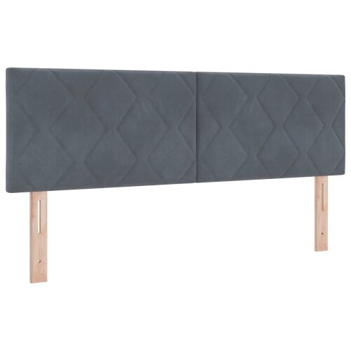 Podesivi krevet s madracem Tamnosiva 140 x 190 cm Baršun - Tamnosiva 140 x 190 cm Dizajn s rombovima Cijena