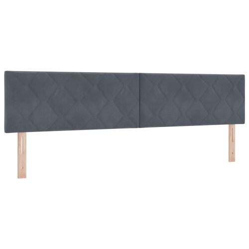 Podesivi krevet s madracem Tamnosiva 200 x 200 cm Baršun - Tamnosiva 200 x 200 cm Dizajn s rombovima Cijena