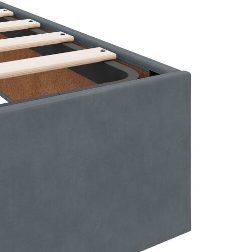 Krevet s od storage s uzglavljem 2 kom. Tamnosiva - Tamnosiva 200 x 200 cm Dizajn s rombovima Cijena