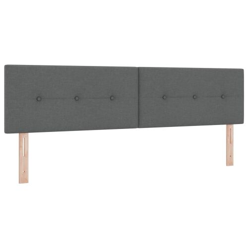 LED krevet za pohranu s madracem Tamnosiva 180 x 200 cm Tkanina - Tamnosiva 180 x 200 cm Prošiveno gumbima Cijena