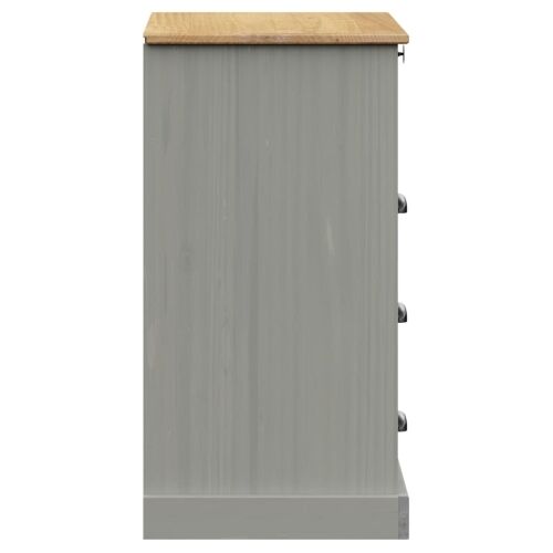Ladičar VIGO sivi 80 x 40 x 76 cm od masivne borovine - Siva 1 Cijena