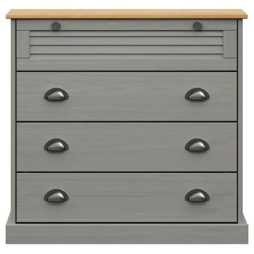 Ladičar VIGO sivi 80 x 40 x 76 cm od masivne borovine - Siva 1 Cijena