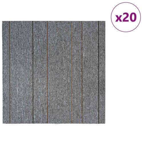 Tepih pločica Svjetlosiva s prugama 50 x 50 cm 20 kom. - Svijetlosiva s prugama 20 Cijena