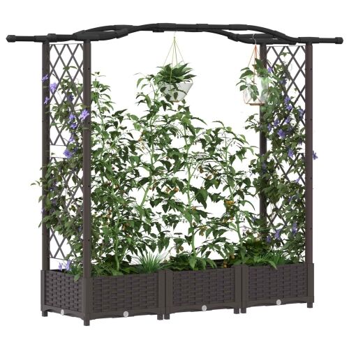 Povišeni krevet s mrežom i krovom Smeđa 169 x 40 x 123 cm PP - Smeđa 169 x 40 x 125 cm s krovom u obliku lukova (2 bočna mreža) Cijena