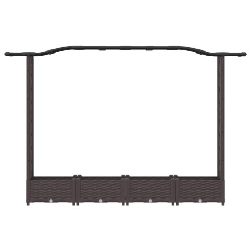 Povišeni krevet s mrežom i krovom Smeđa 207 x 40 x 123 cm PP - Smeđa 207 x 40 x 126 cm s krovom u obliku lukova (2 bočna mreža) Cijena