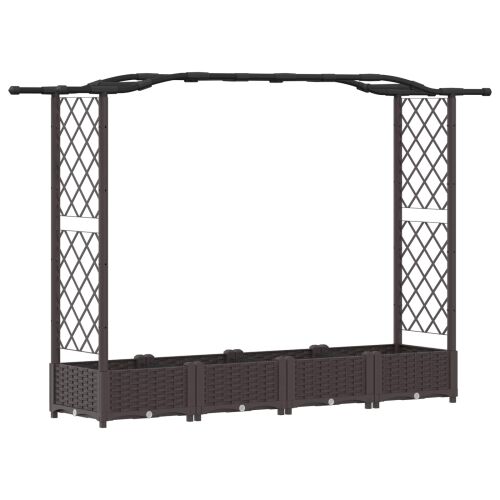 Povišeni krevet s mrežom i krovom Smeđa 207 x 40 x 123 cm PP - Smeđa 207 x 40 x 126 cm s krovom u obliku lukova (2 bočna mreža) Cijena