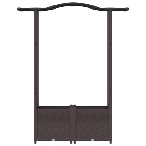 Povišeni krevet s mrežom i krovom Smeđa 125 x 40 x 138 cm PP - Smeđa 125 x 40 x 138 cm s krovom u obliku lukova (2 bočna mreža) Cijena