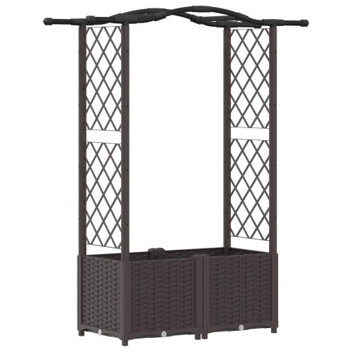 Povišeni krevet s mrežom i krovom Smeđa 125 x 40 x 138 cm PP - Smeđa 125 x 40 x 138 cm s krovom u obliku lukova (2 bočna mreža) Cijena