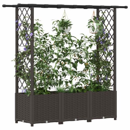 Povišeni krevet s mrežom i krovom Smeđa 162,5 x 40 x 136 cm PP - Smeđa 162,5 x 40 x 138 cm s ravnim krovom (2 bočna mreža) Cijena