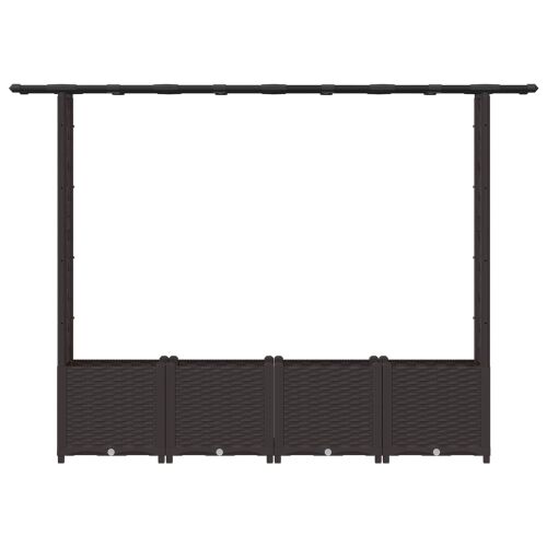 Povišeni krevet s mrežom i krovom Smeđa 203 x 40 x 136 cm PP - Smeđa 203 x 40 x 138 cm s ravnim krovom (2 bočna mreža) Cijena