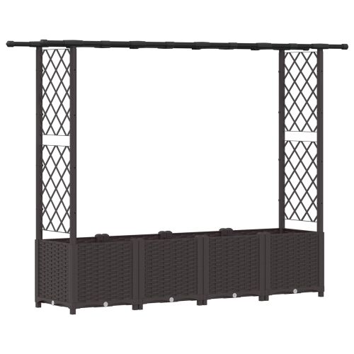 Povišeni krevet s mrežom i krovom Smeđa 203 x 40 x 136 cm PP - Smeđa 203 x 40 x 138 cm s ravnim krovom (2 bočna mreža) Cijena