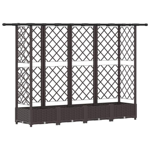Povišeni krevet s mrežom i krovom Smeđa 202,5 x 40 x 121 cm PP - Smeđa 202,5 x 40 x 123 cm s ravnim krovom (3 bočna mreža) Cijena