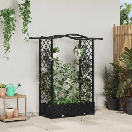 Povišeni krevet s mrežom i krovom Crna 124 x 40 x 123 cm PP - Crna 124 x 40 x 125 cm s krovom u obliku lukova (2 bočna mreža) Cijena