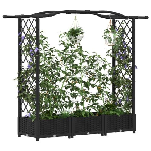 Povišeni krevet s mrežom i krovom Crna 169 x 40 x 123 cm PP - Crna 169 x 40 x 125 cm s krovom u obliku lukova (2 bočna mreža) Cijena