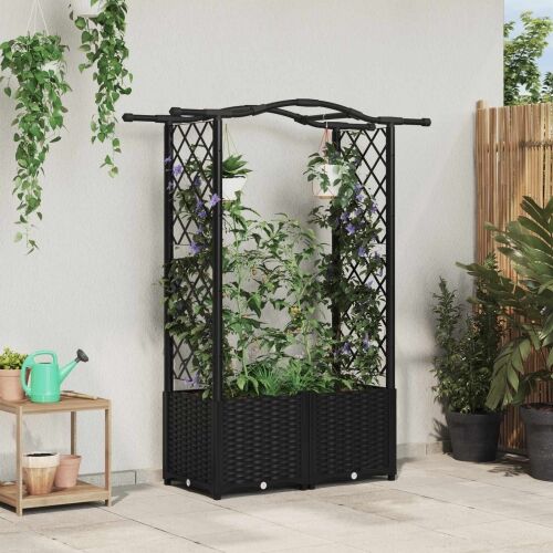 Povišeni krevet s mrežom i krovom Crna 125 x 40 x 138 cm PP - Crna 125 x 40 x 138 cm s krovom u obliku lukova (2 bočna mreža) Cijena