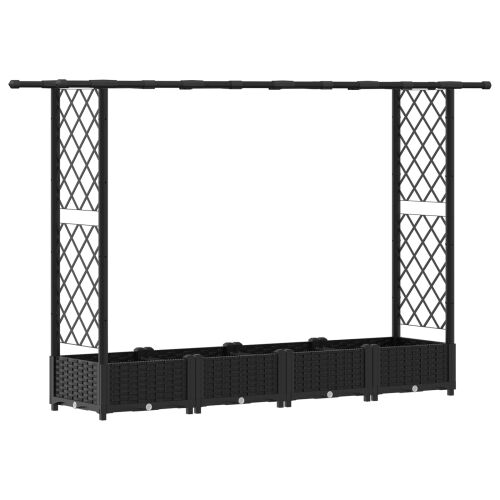 Povišeni krevet s mrežom i krovom Crna 203 x 40 x 121 cm PP - Crna 203 x 40 x 123 cm s ravnim krovom (2 bočna mreža) Cijena