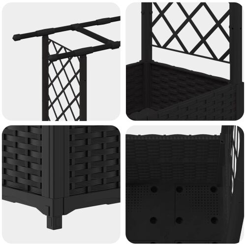 Povišeni krevet s mrežom i krovom Crna 203 x 40 x 136 cm PP - Crna 203 x 40 x 138 cm s ravnim krovom (2 bočna mreža) Cijena