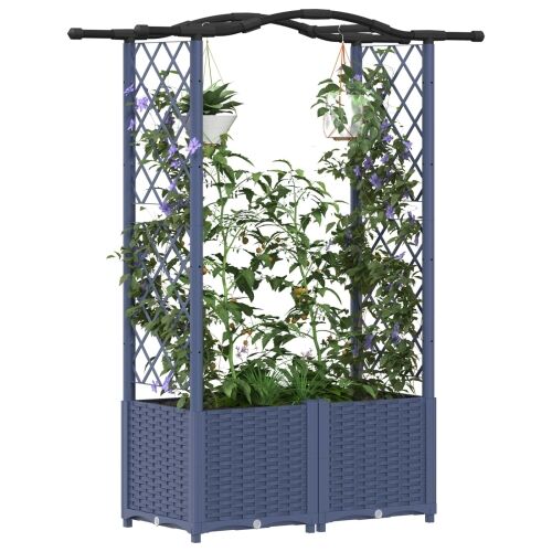 Povišeni krevet s mrežom i krovom Siva 125 x 40 x 138 cm PP - Siva 125 x 40 x 138 cm s krovom u obliku lukova (2 bočna mreža) Cijena