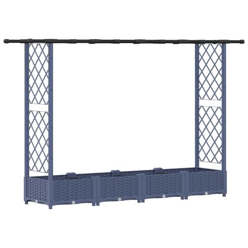 Povišeni krevet s mrežom i krovom Siva 203 x 40 x 121 cm PP - Siva 203 x 40 x 123 cm s ravnim krovom (2 bočna mreža) Cijena