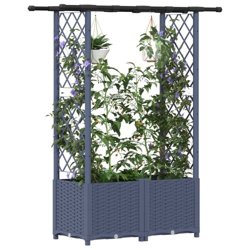 Povišeni krevet s mrežom i krovom Siva 124,5 x 40 x 136 cm PP - Siva 124,5 x 40 x 138 cm s ravnim krovom (2 bočna mreža) Cijena