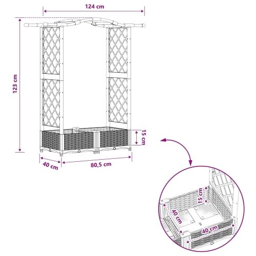 Povišeni krevet s mrežom i krovom Svjetlosiva 124 x 40 x 123 cm - Svjetlosiva 124 x 40 x 125 cm s krovom u obliku lukova (2 bočn Cijena