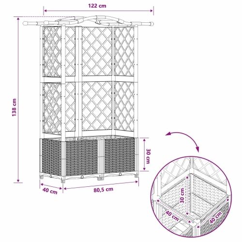 Povišeni krevet s mrežom i krovom Svjetlosiva 122 x 40 x 138 cm - Svjetlosiva 122 x 40 x 141 cm s krovom u obliku lukova (3 bočn Cijena
