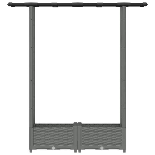 Povišeni krevet s mrežom i krovom Svjetlosiva PP - Svjetlosiva 122,5 x 40 x 123 cm s ravnim krovom (2 bočna mreža) Cijena