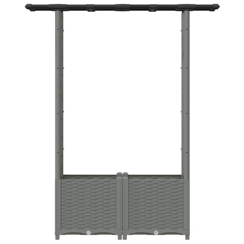 Povišeni krevet s mrežom i krovom Svjetlosiva PP - Svjetlosiva 124,5 x 40 x 138 cm s ravnim krovom (2 bočna mreža) Cijena